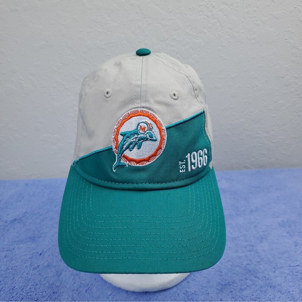 New Era Miami Dolphins 9FORTY  Hat Cap womens Adjustable Beige Green